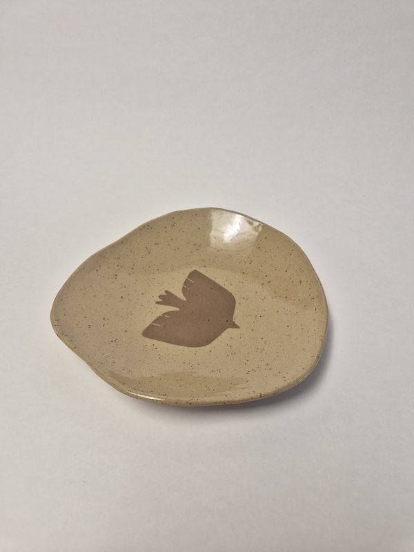 Ceramic plate bird