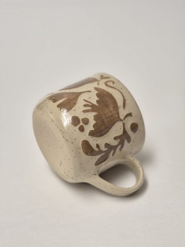 Ceramic sgraffito mug