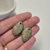 Leaf shaped dangle earrings
