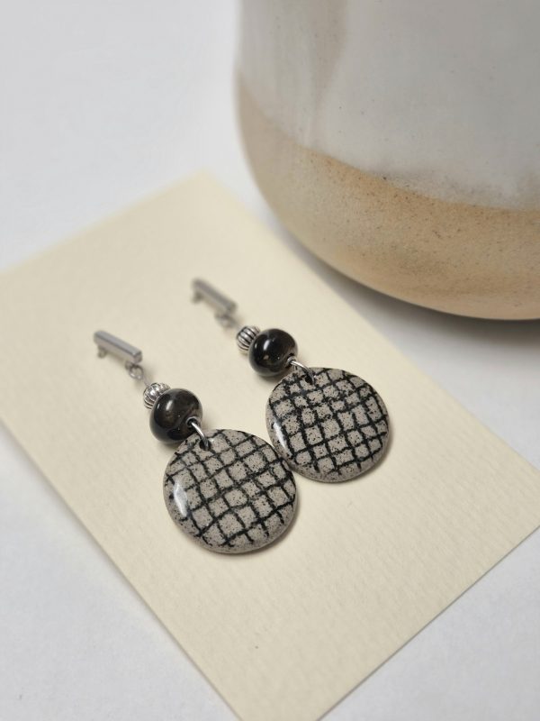 Ceramic dangle earrings