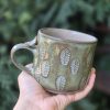 Ceramic leaf mug