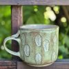 Ceramic leaf mug